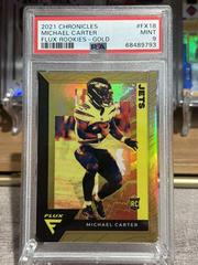 Michael Carter [Gold] #FX-18 Football Cards 2021 Panini Chronicles Flux Rookies Prices