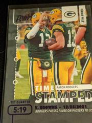 Aaron Rodgers [Purple] #TS-2 Football Cards 2022 Panini Prestige Time Stamped Prices