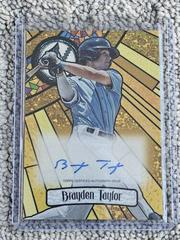 Brayden Taylor [Gold Mini Diamond] #BGA-BT Baseball Cards 2023 Bowman Draft Glass Autographs Prices