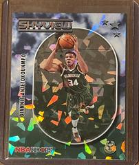Giannis Antetokounmpo [Green Ice] #15 Basketball Cards 2021 Panini Hoops Skyview Prices