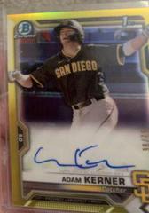 Adam Kerner [Yellow Refractor] #CPA-AK Baseball Cards 2021 Bowman Chrome Prospect Autographs Prices