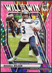 Russell Wilson [Pink Fluorescent] #WW-5 Football Cards 2021 Panini Mosaic Will to Win Prices