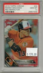 Manny Machado [Red Refractor] #30 Baseball Cards 2016 Topps Chrome Prices