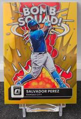 Salvador Perez [Gold] Baseball Cards 2022 Panini Donruss Optic Bomb Squad Prices