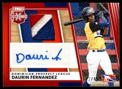 Daurin Fernandez [Red] #DMS-DF Baseball Cards 2022 Panini Elite Extra Edition DPL Material Signatures Prices