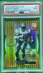 Emmitt Smith [Yellow Die Cut] Football Cards 1999 Panini Donruss Elite Primary Colors Prices