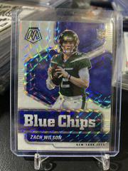 Zach Wilson [White Mosaic] Football Cards 2021 Panini Mosaic Blue Chips Prices