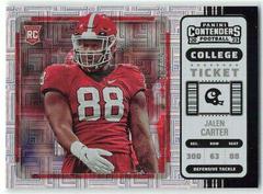 Jalen Carter [Blue] #21 Football Cards 2023 Panini Chronicles Draft Picks Contenders College Ticket Prices