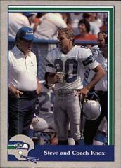 Steve and Coach Knox #57 Football Cards 1989 Pacific Steve Largent Prices