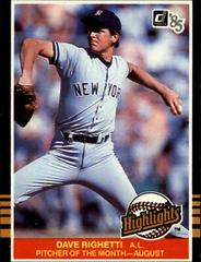 Dave Righetti Baseball Cards 1985 Donruss Highlights Prices