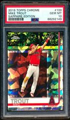 Mike Trout [Purple Refractor] #100 Baseball Cards 2019 Topps Chrome Sapphire Prices