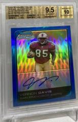 Vernon Davis [Autograph Blue Refractor] #225 Football Cards 2006 Bowman Chrome Prices