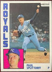 Paul Splittorff #52 Baseball Cards 1984 Topps Nestle Prices