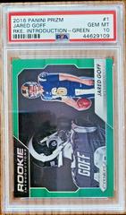 Jared Goff [Green] #1 Football Cards 2016 Panini Prizm Rookie Introduction Prices