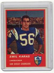 Emil Karas Football Cards 1963 Fleer Prices