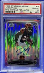 Jeremy Hill Football Cards 2014 Bowman Chrome Rookie Refractor Autographs Prices