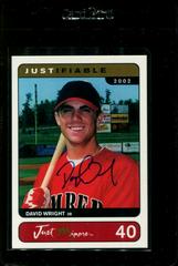 David Wright Baseball Cards 2002 Justifiable Autographs Prices
