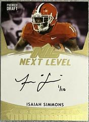 Isaiah Simmons [Gold] #NL-IS Football Cards 2020 Sage Hit Next Level Signatures Prices
