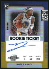 Moses Moody [Variation Autograph Gold] #119 Basketball Cards 2021 Panini Contenders Optic Prices