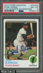 Hank Aaron Baseball Cards 2012 Topps Archives Fan Favorite Autographs Prices