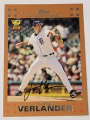 Justin Verlander [Copper] #160 Baseball Cards 2007 Topps Prices