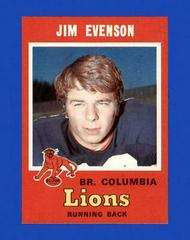 Jim Evenson Football Cards 1971 O Pee Chee CFL Prices