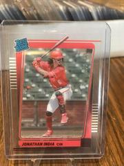 Jonathan India [Red] #13 Baseball Cards 2021 Panini Chronicles Clearly Donruss Prices
