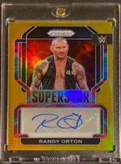 Randy Orton [Gold Prizm] #SA-ROR Wrestling Cards 2022 Panini Prizm WWE Superstar Autographs Prices