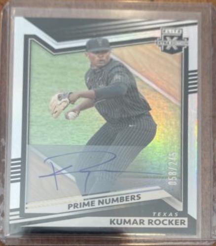 Kumar Rocker [Prime Numbers Signature A] #3 Prices 2022 Panini Elite