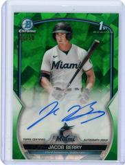 Jacob Berry [Green] #BSPA-JB Baseball Cards 2023 Bowman Chrome Sapphire Autographs Prices