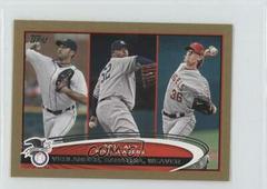 CC Sabathia, Jered Weaver, Justin Verlander [Gold] #319 Baseball Cards 2012 Topps Mini Prices