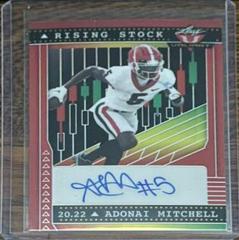 Adonai Mitchell [Red] #RS-AM1 Football Cards 2022 Leaf Valiant Autographs Rising Stock Prices