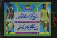 Alessandro Del Piero , Gianluigi Buffon [Green] Soccer Cards 2022 Leaf Vivid Dual Autographs Prices