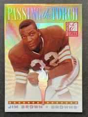 Jim Brown, Terrell Davis [Autograph] #10 Football Cards 1999 Panini Donruss Elite Passing the Torch Prices