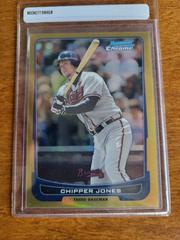 Chipper Jones [Gold Refractor] #34 Baseball Cards 2012 Bowman Chrome Prices