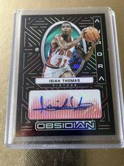Isiah Thomas [Red] #AUR-IST Basketball Cards 2021 Panini Obsidian Aurora Autographs Prices