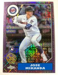 Jose Miranda [Purple] #T87C-33 Baseball Cards 2022 Topps Update 1987 Chrome Prices