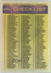 Checklist [Refractor] Football Cards 1999 Topps Chrome Prices