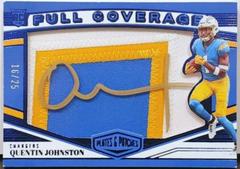 Quentin Johnston [Autograph] #FC-10 Football Cards 2023 Panini Plates and Patches Full Coverage Prices