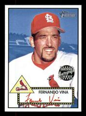 Fernando Vina [Red Ink] #THAFV Baseball Cards 2001 Topps Heritage Autographs Prices