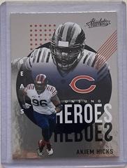 Akiem Hicks Football Cards 2021 Panini Absolute Unsung Heroes Prices