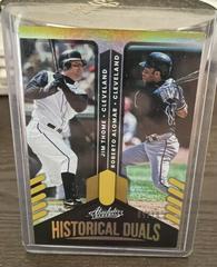Jim Thome, Roberto Alomar [Spectrum Gold] Baseball Cards 2022 Panini Absolute Historical Duals Prices