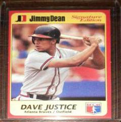 Dave Justice #14 Baseball Cards 1991 Jimmy Dean Prices