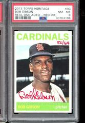 Bob Gibson [Red Ink] #BG Baseball Cards 2013 Topps Heritage Real One Autographs Prices