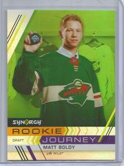 Matt Boldy [Green] Hockey Cards 2022 Upper Deck Synergy Rookie Journey Draft Prices
