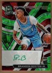 Brandon Boston Jr. [Green] Basketball Cards 2021 Panini Spectra Aspiring Autographs Prices