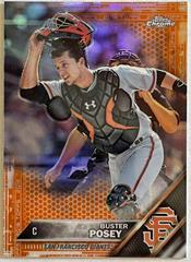 Buster Posey [Orange Refractor] #125 Baseball Cards 2016 Topps Chrome Prices