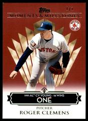 Roger Clemens #78 Baseball Cards 2008 Topps Moments & Milestones Prices