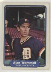Alan Trammell #283 Baseball Cards 1982 Fleer Prices
