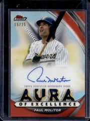 Paul Molitor [Orange] #AEA-PM Baseball Cards 2022 Topps Finest Aura of Excellence Autographs Prices